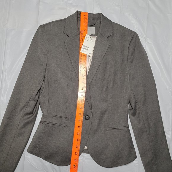 H&M Blazer Gray Size 6 Career Jacket Work - Picture 2 of 13